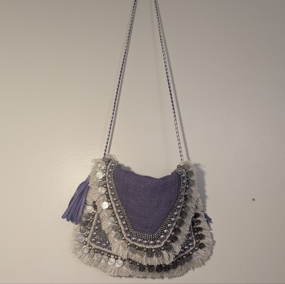 Revolve SHASHI Purple Embellished Boho Purse - Picture 10 of 11